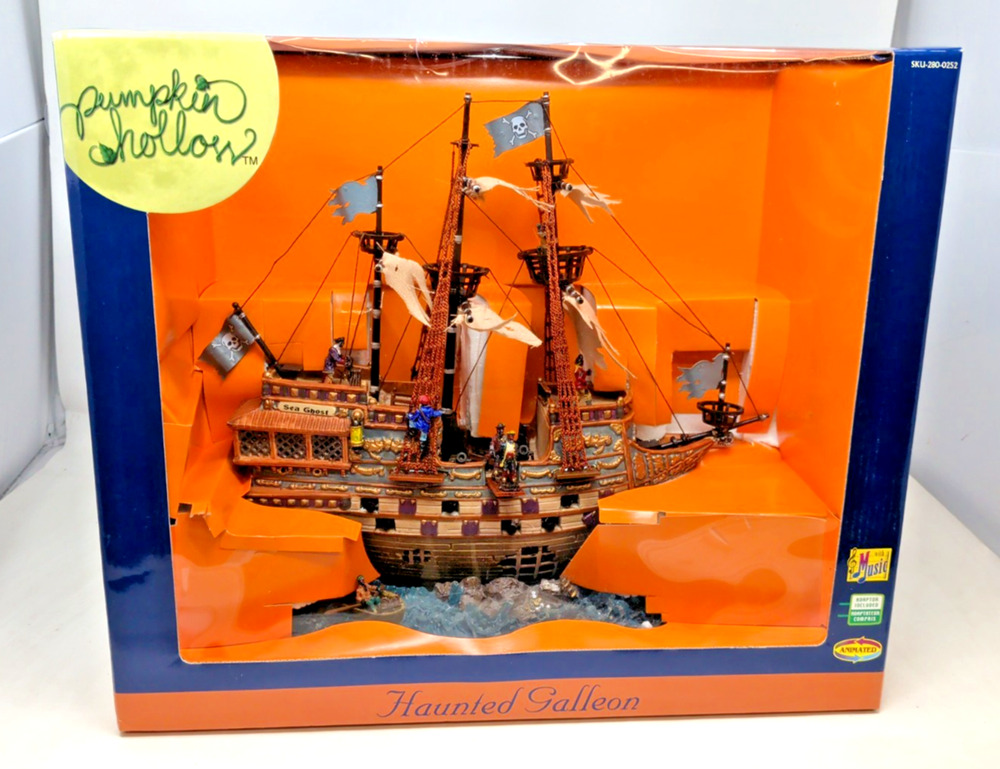 NEW Lemax Spookyside Estates Haunted Galleon Lighted Animated 2003 Halloween